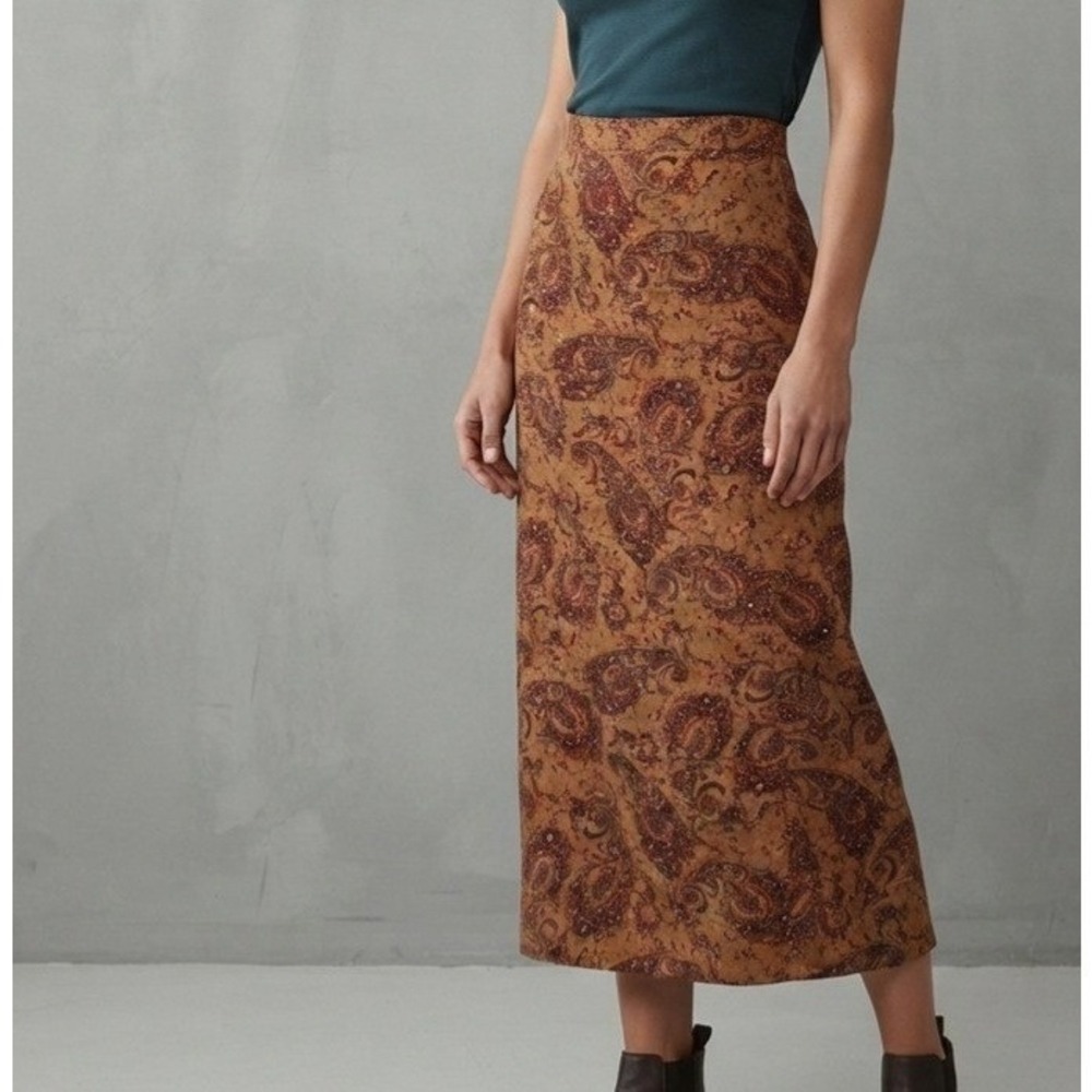 Michele Paisley‎ Boho Earthy High Waist Maxi Skirt 8P